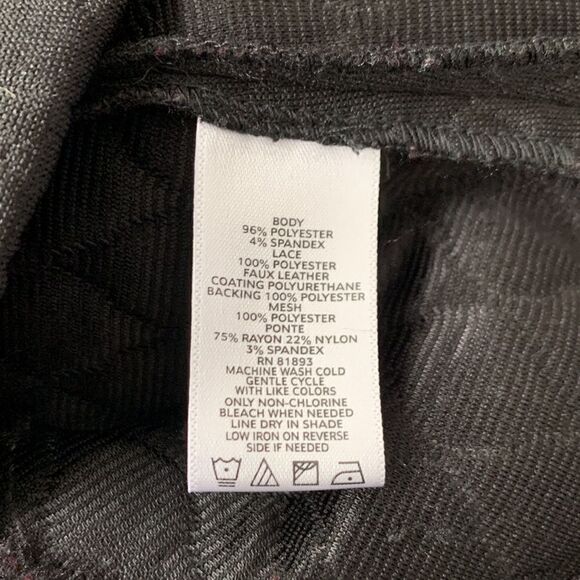 GILI Quilted Jacket Lace Faux Leather Trim Size 4 - Picture 12 of 12